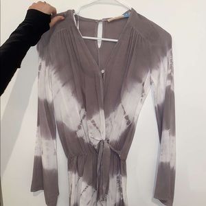 Tie dye cut neck romper